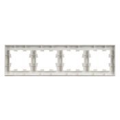 Рамка пластик 4 поста IEK BRITE BR-M42-K91 РУ-4-БрАБ арктический белый