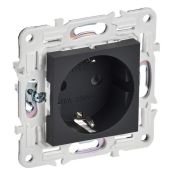 Штепсельная розетка встраиваемая IEK SKANDY 16А SK-R11-16-K53 SK-R05G с з/к без з/ш графит