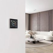 Терморегулятор WERKEL W1851104 сенсорный с Wi-Fi и LCD дисплеем для теплого пола дымчатый