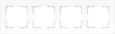 Рамка стеклянная 4 поста WERKEL Favorit WL01-Frame-04 / W0041105 белый матовый