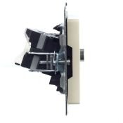 Розетка встраиваемая комбинированная IEK BRITE BR-AK20-1-K10 РТВ/РК12-БрКр TV+RJ45 кат.5E бежевый
