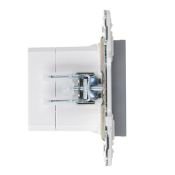 Розетка встраиваемая USB IEK SKANDY A+C 18Вт SK-U22-018-K03 SK-R13Gr серый