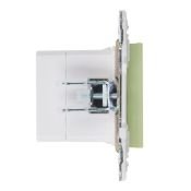Розетка встраиваемая USB IEK SKANDY A+C 18Вт SK-U22-018-K06 SK-R13G мятный