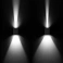 светильник  12W Белый дневной 029794 LGD-WALL-VARIO-S104x129-2x6W 220V IP54  двухсторонний прямоугольный накладной серый