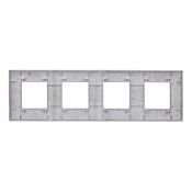 Рамка пластик 4 поста IEK SKANDY SK-M42-K03 SK-F04Gr серый