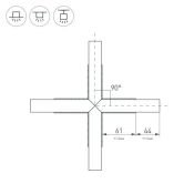 Крестовина PLS-LOCK-H25-Х90 с экраном MAT-L 026244