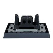 Выключатель встраиваемый одноклавишный IEK BRITE BR-V10-0-10-K35-F ВСР10-1-0-БрМ в сборе маренго