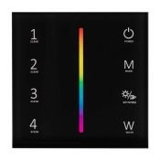 Панель встраиваемая Sens 033766 SMART-P22-RGBW-G-IN Black  (12-24V, 4x3A, Sens, 2.4G)