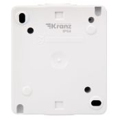 Розетка одноместная INDUSTRIAL KR-78-0814 с/з белая керамическая IP54 KRANZ