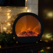 фигурка  светодиодная 6W Белый теплый камин &quot;Лаунж&quot;, 513-038, 7Led, 3хAA, с эффектом живого огня, IP20