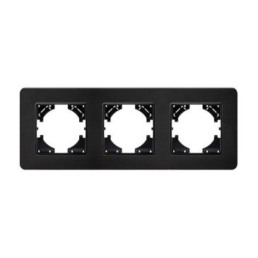 Рамка металлическая 3 поста Arlight AKIRY 049729 FRM-AKIRY-AL-3-BK черный
