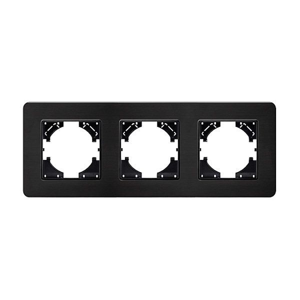 Рамка металлическая 3 поста Arlight AKIRY 049729 FRM-AKIRY-AL-3-BK черный