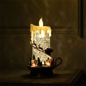 фигурка  светодиодная  «Свеча с Дедом Морозом», 14х23х12 см, пластик, USB, батарейки ААх3, свечение тёплое белое