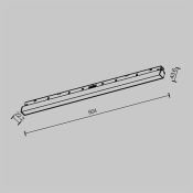 Трековый светильник 24W Белый теплый Базис/Basis Exility TR030-2-24W2.7K-B IP20 на магнитный шинопровод черный