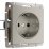Штепсельная розетка встраиваемая WERKEL 16A 250V W1271104 с/з и шторками дымчатый