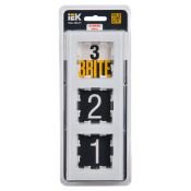 Рамка стеклянная 3 поста IEK BRITE BR-M32-G-K01 РУ-3-2-БрБ белый