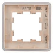 Рамка стеклянная 1 пост IEK BRITE BR-M12-G-41-K97 РУ-1-2-Бр дымчатый RE