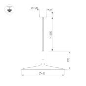 Подвесной светильник  13W Белый дневной 035999 SP-FIORE-R400 220V IP20 цилиндр белый