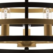 Люстра подвесная Lightstar без лампы 735050 EPSILON 5х40W E14 черный/золото