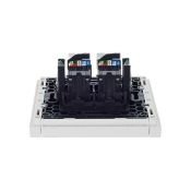 Розетка встраиваемая компьютерная IEK FORTE&PIANO двойная RJ45 кат.5E FP233 белый FP-K20-1-K01