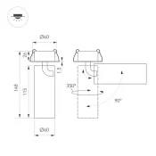 Встраиваемый светильник  12W Белый теплый 052359 SP-GABI-BUILT-FLAP-R60 60deg 220V IP40 поворотный цилиндр черный