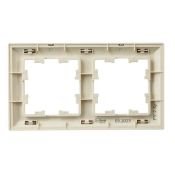 Рамка пластик 2 поста IEK BRITE BR-M22-12-3-K10 РУ-2-Бр бежевый/шампань