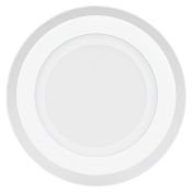 Встраиваемый светильник-панель  12W Белый дневной 016568  LT-R160WH стекло 220V IP20 круглый белый (с витрины)