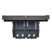 Выключатель встраиваемый двухклавишный перекрестный IEK FORTE&PIANO 10А FP309 серый FP-V23-0-10-1-K03