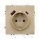 Штепсельная розетка встраиваемая Arlight SCT-NOBE-MUAC-SFPL-GD 16А 054286 с/з и USB тип A+C золото