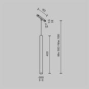 Трековый подвесной светильник 7W Белый теплый TR245-7W3K-B Фокус / Focus Led Exility X 3000K чёрный