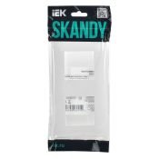 Рамка пластик 2 поста IEK SKANDY SK-M22-K01 SK-F02W арктический белый