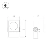 прожектор Белый теплый   5W 052367 ALT-BLOCK-S65x65 (GR, 3 deg, 230V) IP66