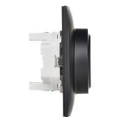 Штепсельная розетка встраиваемая двойная IEK SKANDY 16А SK-R24-16-K02-F SK-R07Bl с з/к с з/ш в сборе черный