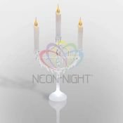 фигурка  светодиодная &quot;ПОДСВЕЧНИК СО СВЕЧКАМИ&quot;  Белый, 513-034, 3Led, 3хААА, IP20
