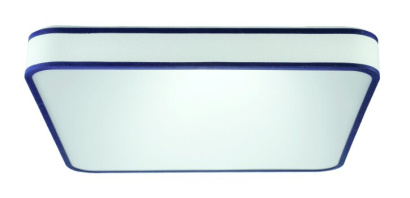 Накладной светильник  50W Белый дневной LUX0300228 BOGY S 220V IP20 квадратный белый с синими вставками