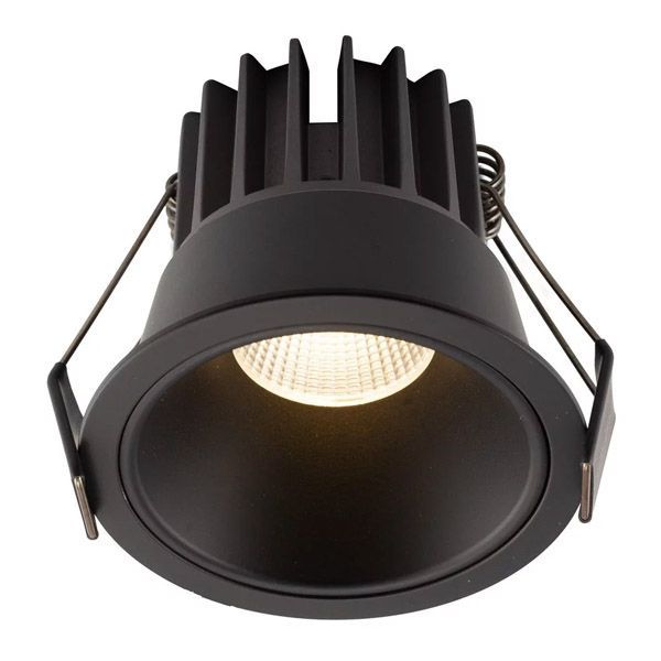 Встраиваемый светильник  12W Белый теплый DENKIRS GRENA DK4500-BK 220V IP20 круглый черный