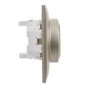 Штепсельная розетка встраиваемая двойная IEK SKANDY 16А SK-R24-16-K37-F SK-R07Sh с з/к с з/ш в сборе шампань