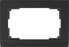 Рамка пластик для двойной розетки WERKEL Stark WL04-Frame-01-DBL / W0081808 черный