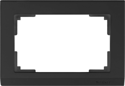 Рамка пластик для двойной розетки WERKEL Stark WL04-Frame-01-DBL / W0081808 черный
