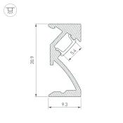 алюминиевый профиль SL-BEVEL-W21-2000 ANOD 043687