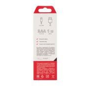 Кабель штекер USB A - штекер microUSB черный  1.0М 2.4А