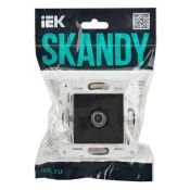 ТВ-розетка встраиваемая оконечная IEK SKANDY SK-A10-O-K53 SK-A12G графит