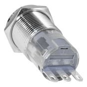 Кнопка M16 ON-(ON) LAS2GQPH-11/N антивандальная без подсветки, б/ф