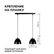Подвесной светильник без лампы 16-63 1113/2 2x40W E27 фигурный черный