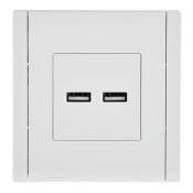 Розетка встраиваемая USB IEK FORTE&PIANO A+A 3,1А FP-U21-D31-K01 FP249 белый