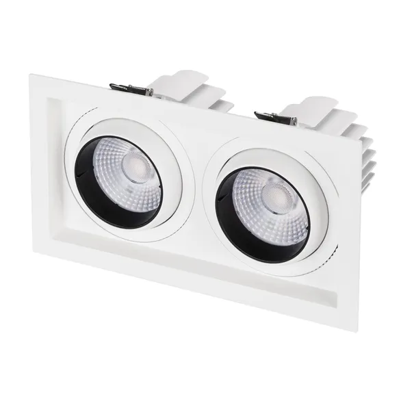 Встраиваемый светильник  60W Белый дневной 042370 MS-VORTEX-BUILT-S250x140-2x30W (WH-WH, 50 deg, 230V) IP20 поворотный прямоугольный белый