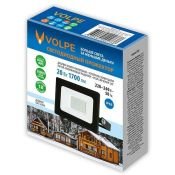 прожектор Белый  20W UL-00012822 ULF-Q519 20W-6500K IP65 220-240V BLACK Volpe
