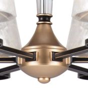 Люстра подвесная Lightstar без лампы 707061 PERLA 6х40W E14 черный/золото/перламутр