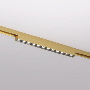 Трековый светильник  10W Белый теплый SHINE GRILL DK5771-SB IP20 на шинопровод латунь