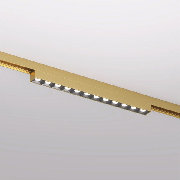 Трековый светильник  10W Белый теплый SHINE GRILL DK5771-SB IP20 на шинопровод латунь